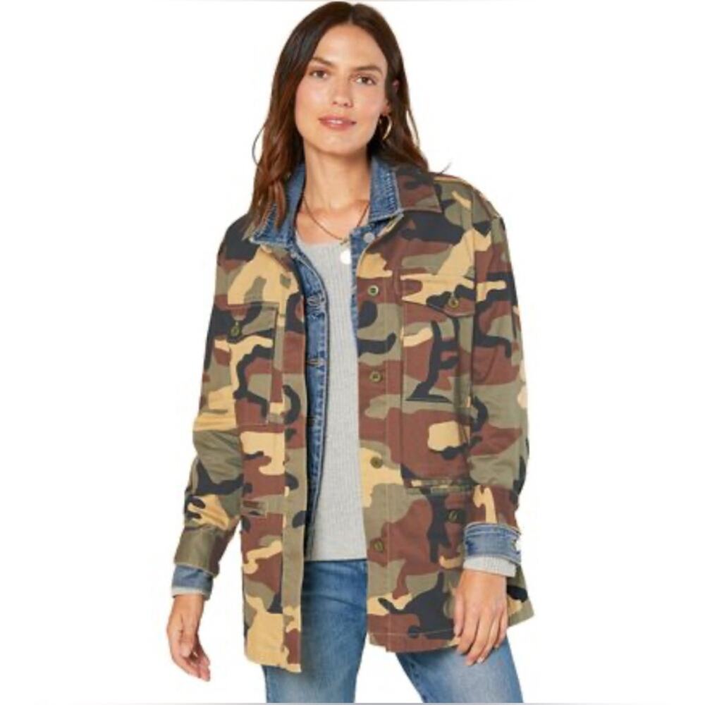 Outerknown Military Shirt Jacket Womens XS Camo Twill Chore Coat Excellent